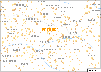 map of Vrteška