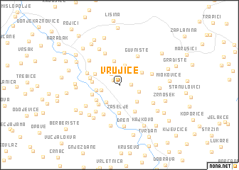 map of Vrujice