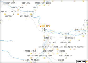 map of Vrútky