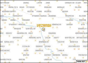 map of Vržanov