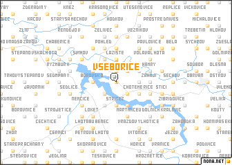 map of Všebořice