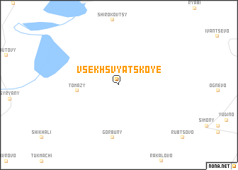 map of Vsekhsvyatskoye