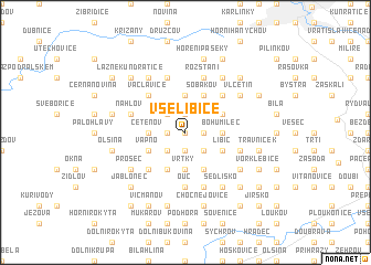 map of Všelibice