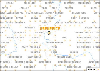 map of Všeměřice