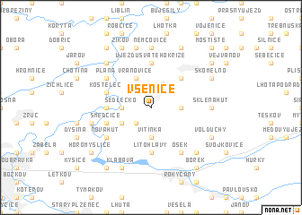 map of Všenice