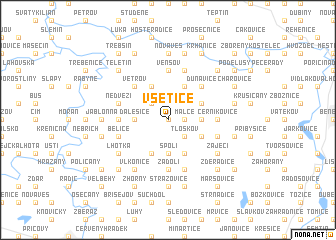 map of Všetice