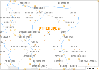 map of Vtáčkovce