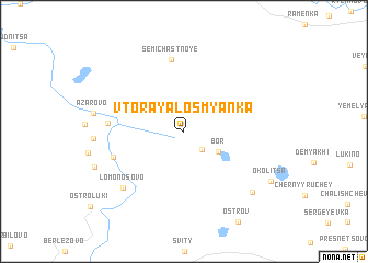 map of Vtoraya Los\