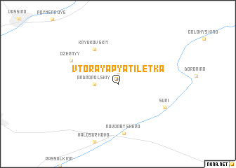 map of Vtoraya Pyatiletka