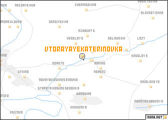 map of Vtoraya Yekaterinovka