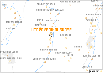 map of Vtoroye Nikol\