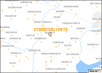 map of Vtoroy Golynets