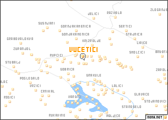 map of Vučetići