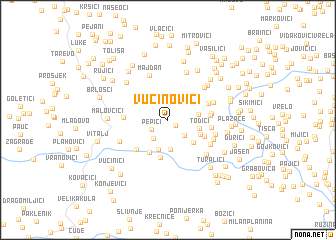 map of Vučinovići