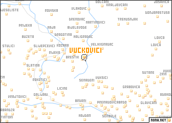 map of Vućkovići