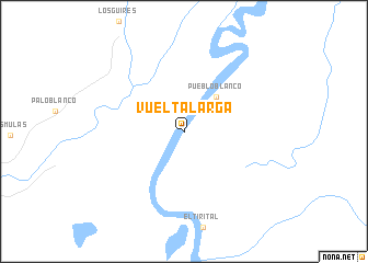 map of Vuelta Larga