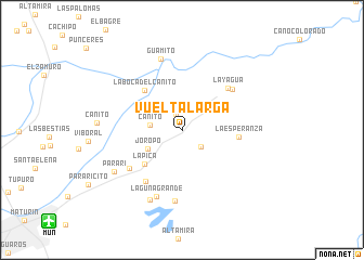 map of Vuelta Larga