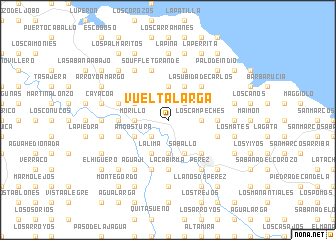 map of Vuelta Larga