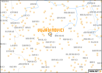 map of Vujadinovići