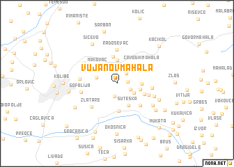 map of Vujanov Mahala