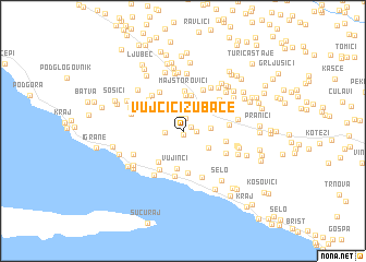 map of Vujčići Zubace