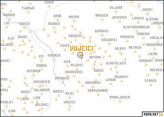 map of Vujčići