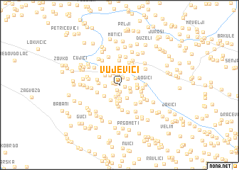 map of Vujevići