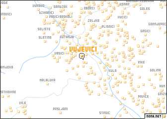 map of Vujevići