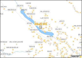 map of Vujević