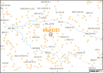 map of Vujičići