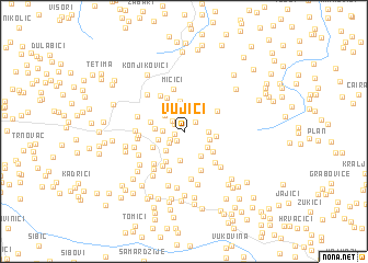 map of Vujići