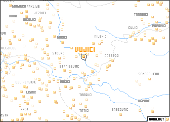 map of Vujići