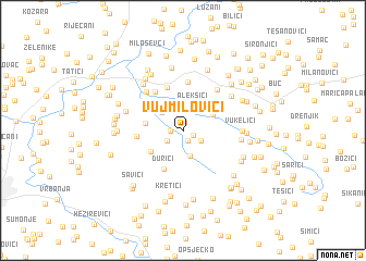 map of Vujmilovići