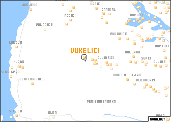 map of Vukelići