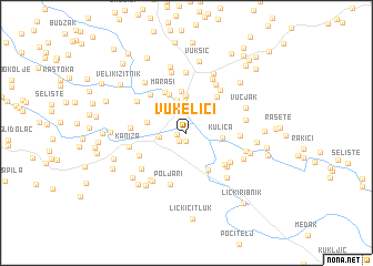 map of Vukelići