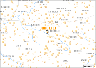 map of Vukelići