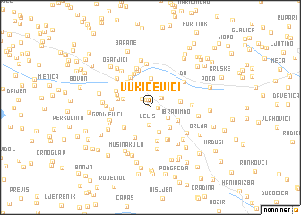 map of Vukičevići