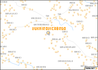 map of Vukmiroviča Brdo