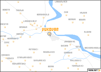 map of Vukovar