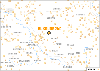 map of Vukovo Brdo