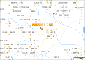 map of Vukšin Šipak