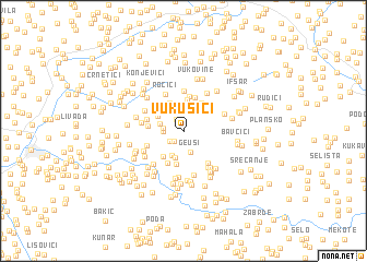 map of Vukušići