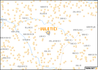 map of Vuletići