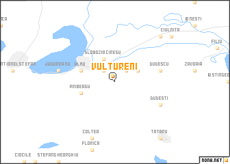 map of Vultureni