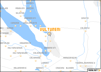 map of Vultureni