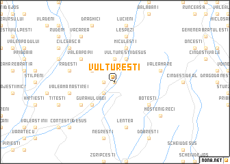 map of Vultureşti