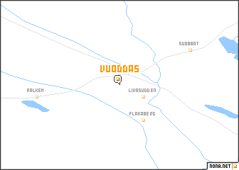 Vuoddas (Sweden) map - nona.net