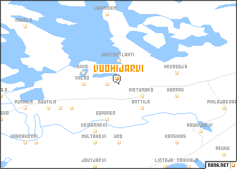 map of Vuohijärvi