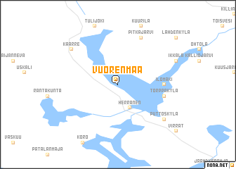 map of Vuorenmaa