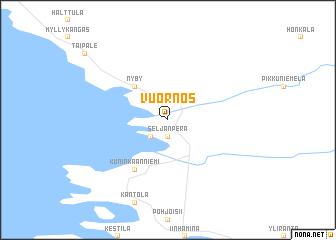 map of Vuornos